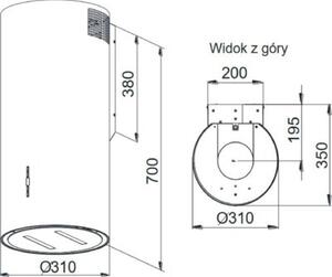 Okap MAAN Malwa W 731 OMALW731SEGC-S3 Czarny 375m3/h 66dB klasa B
