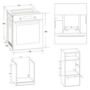 Piekarnik BERG BGOV45 Elektryczny Czarny A SzerokoÅÄ 45cm