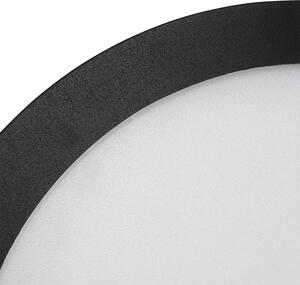 Plafon / Lampy sufitowe LED okrągły czarny 30cm 3-stopniowe ściemnianie IP44 - Steve Oswietlenie wewnetrzne