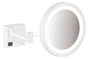 Hansgrohe AddStoris - Lusterko kosmetyczne naścienne z oświetleniem LED, biały mat 41790700