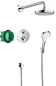 Hansgrohe Croma Select S - Zestaw prysznicowy 180 z termostatem Ecostat S, 2 strumienie, chrom 27295000