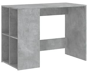 Szare biurko z regałem w kolorze beton H3-G07