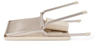 Beżowy metalowy ociekacz dwupiętowy 37x33 cm – Brabantia