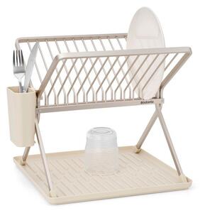 Beżowy metalowy ociekacz dwupiętowy 37x33 cm – Brabantia