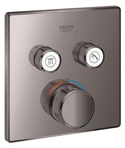 Grohe Grohtherm SmartControl - Podtynkowa bateria termostatyczna do obsługi dwóch wyjść wody, Hard Graphite 29124A00