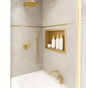 Półka łazienkowa wnękowa Estiva FALEZA Gold 90x30x10 cm złota szczotkowana 1 szt