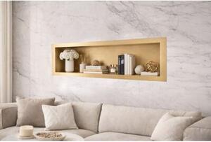 Półka łazienkowa wnękowa Estiva FALEZA Gold 90x30x10 cm złota szczotkowana 1 szt
