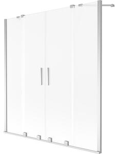 Mexen Velar Duo parawan nawannowy 2-skrzydłowy rozsuwany 140 x 150 cm, szron, chrom - 896-140-000-32-01