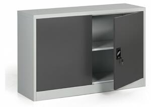 Metalowa szafa, demontowana, 1 półka, 1200 x 800 x 400 mm, ciemnoszara