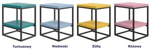 Designerski stolik z półką w stylu loft Mizo - 4 kolory