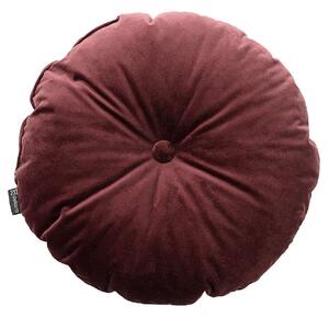 Okrągła poduszka w bordowym kolorze Candy Dot