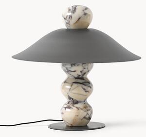 Lampa stołowa z marmuru Calacatta Viola Elaia, różne rozmiary