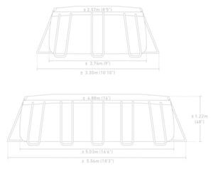 Basen ogrodowy stelażowy Prism Frame Oval INTEX 26796 NP kolor szary