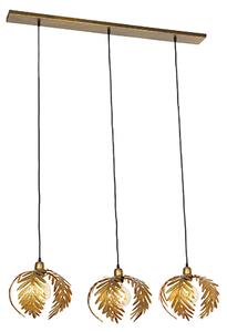 Wisząca lampa vintage złota owalna 3-światłowa - Botanica Oswietlenie wewnetrzne