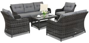 Luksusowe meble z technorattanu Toledo Coffee 7 Garden Point antracyt