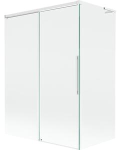 Mexen Rox L parawan nawannowy 2-skrzydłowy rozsuwany 120 + 70 x 150 cm, transparent, biały - 8C9L-120-070-20-00