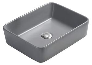 Mexen Catia umywalka nablatowa 48 x 37 cm, szara jasna mat - 21314861