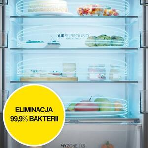 Lodówka HAIER HFR3718ENGB Side by Side No Frost 177.5cm Czarne szkło