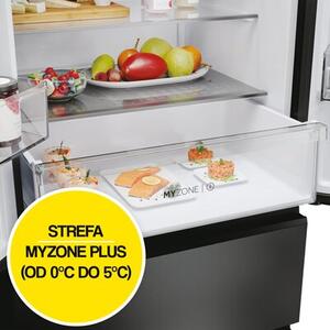 Lodówka HAIER HFR3718ENGB Side by Side No Frost 177.5cm Czarne szkło