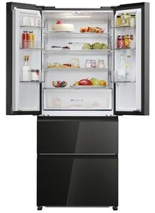 Lodówka HAIER HFR3718ENGB Side by Side No Frost 177.5cm Czarne szkło