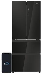 Lodówka HAIER HFR3718ENGB Side by Side No Frost 177.5cm Czarne szkło