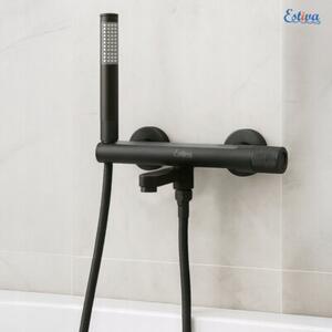 Bateria wannowa ścienna Estiva BADRA Black czarna 1 szt