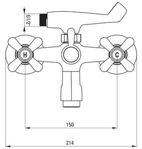 Bateria wannowa natynkowa DEANTE Neo Symetrio BOS 011D