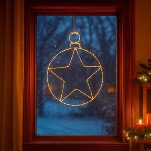 Dekoracja świetlna na okno CHRISTMAS DECORATION Gwiazda 236 LED 48 cm