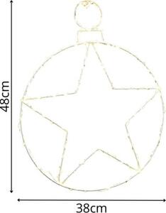 Dekoracja świetlna na okno CHRISTMAS DECORATION Gwiazda 236 LED 48 cm