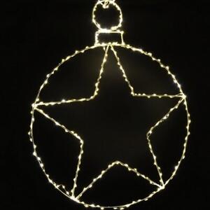 Dekoracja świetlna na okno CHRISTMAS DECORATION Gwiazda 236 LED 48 cm