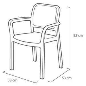 Krzesło plastikowe CHLOE, cappuccino