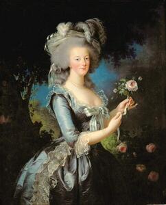 Reprodukcja Marie Antoinette with a Rose 1783, Vigee-Lebrun, Elisabeth Louise