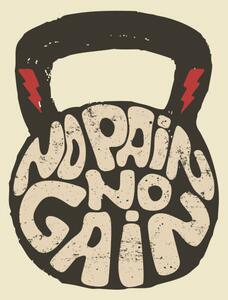 Ilustracja no pain no gain, ioanmasay