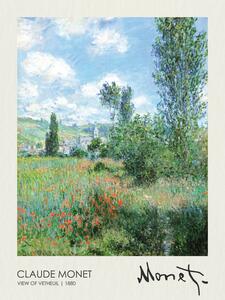 Reprodukcja View of Vetheuil 1880, Claude Monet