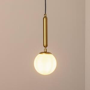 Lampa wisząca szklana King Opviq, możliwość ściemniania, mosiężny / złoty, salon / jadalnia, szkło