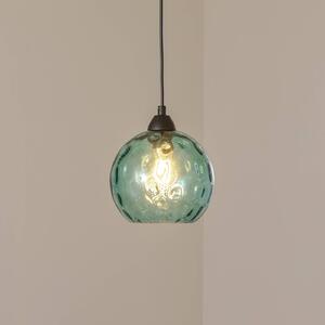 Lampa wisząca szklana Benek Opviq, możliwość ściemniania, niebieski, salon / jadalnia, szkło, młodzieżowy
