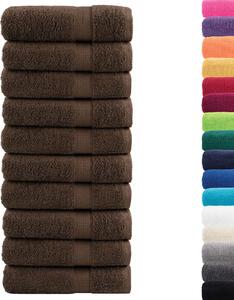 Ręczniki premium, SOLUND, 10 szt., brązowe, 50x100 cm, 600 g/m²