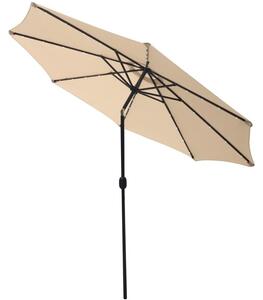 Parasol ogrodowy SASKA GARDEN z oświetleniem LED 300 cm Beżowy