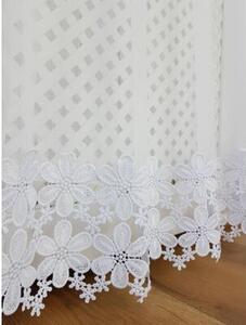 Firana balkonowa sable biaÅa z podwÃ³jnÄ gipiurÄ 140x250 cm