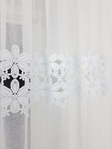 Firana balkonowa sable biaÅa z podwÃ³jnÄ gipiurÄ 140x250 cm