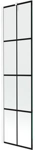 Mexen Next parawan nawannowy 1-skrzydłowy 50 x 150 cm, czarna kratka, biały - 895-050-000-00-77-20