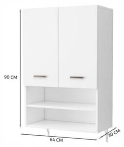 Szafka łazienkowa wisząca ścienna nad pralkę pojemne półki regał loft 64 cm