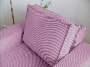 Fotel sztruksowy fioletowy SMART