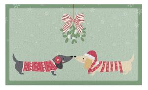 Wycieraczka ze świątecznym motywem z plastiku z recyklingu 40x70 cm Christmas Sausage Dogs – Artsy Doormats