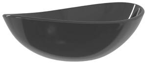 Umywalka ze szkła hartowanego, 54,5x35x15,5 cm, czarna