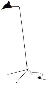 Nowoczesna lampa podłogowa Crane - czarny klosz, trójnóg