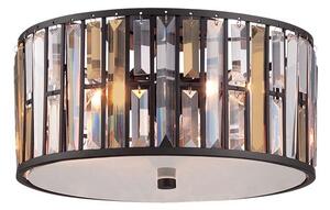Dekoracyjny plafon glamour z kryształkami - Opal - ciemny brąz