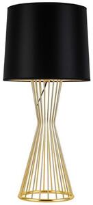 Złota lampa stołowa Filo - czarny abażur
