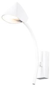 Biały kinkiet Capuccina - LED, regulowany klosz