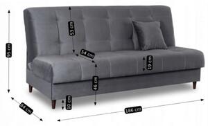 Wersalka Sofa Kanapa RozkÅadana z FunkcjÄ Spania Dwuosobowa Szara LIMA